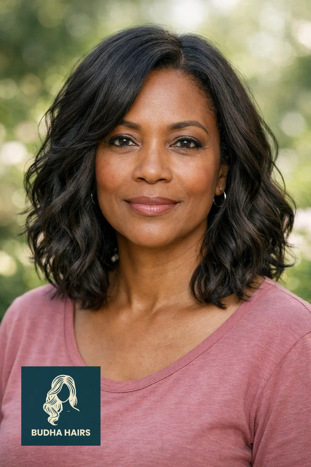 25 Stunning Bob Hairstyles for Older Black Women to Refresh Your Look 5 Wavy Lob (Long Bob)