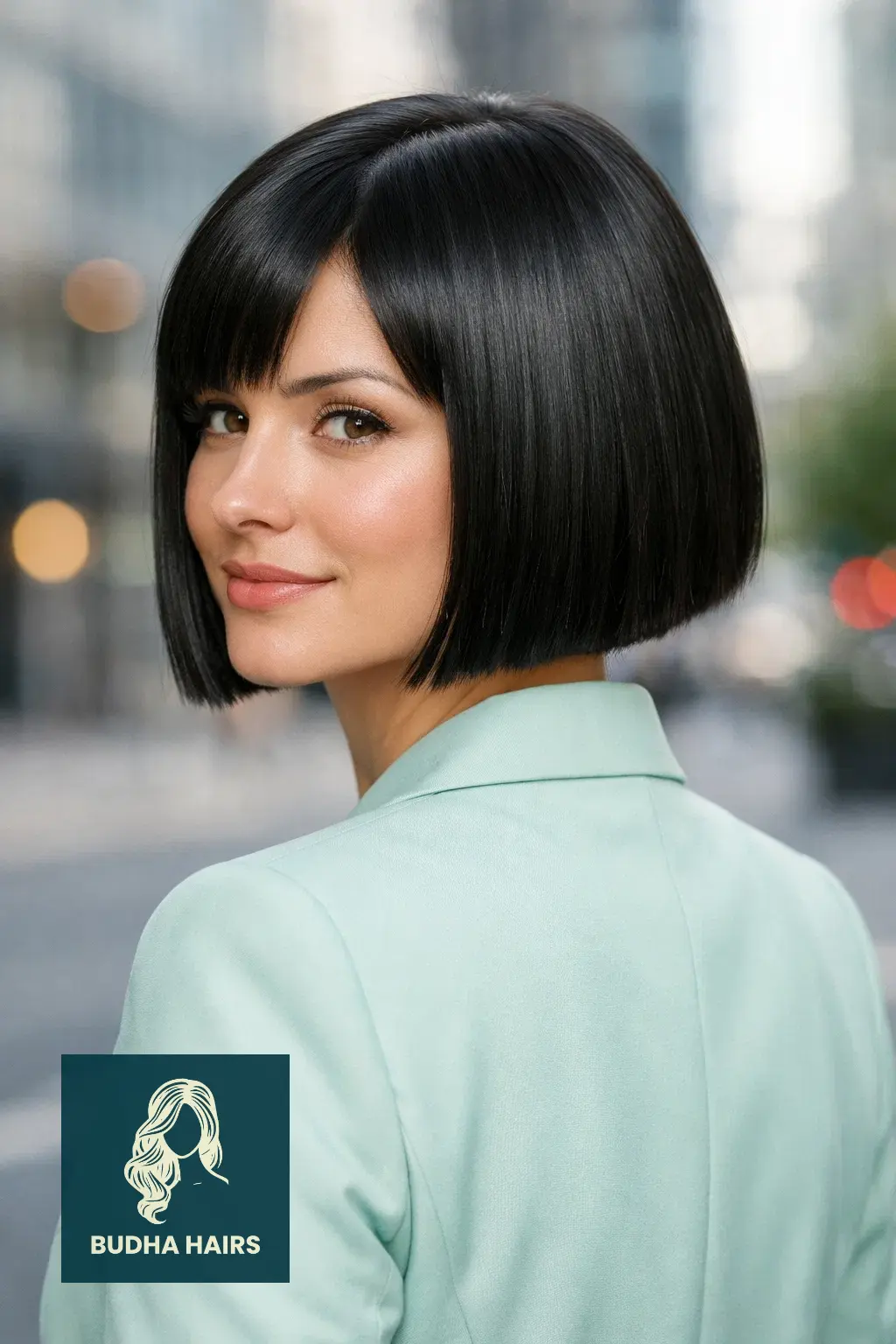 40 Best Formal Hairstyles for Short Hair: Elegant & Chic 38 Architectural Blunt Cut with Shine