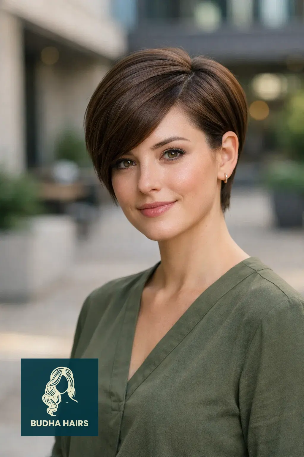 40 Short Haircuts for Round Faces For Women That Flatter Instantly 32 Architectural Side-Parted Crop
