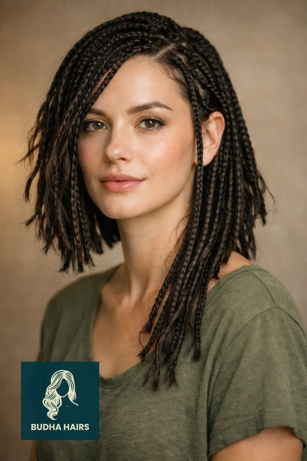 35 Stylish Boho Bob Knotless Braids for Fresh Looks 22 Asymmetrical "High-Low" Boho Bob