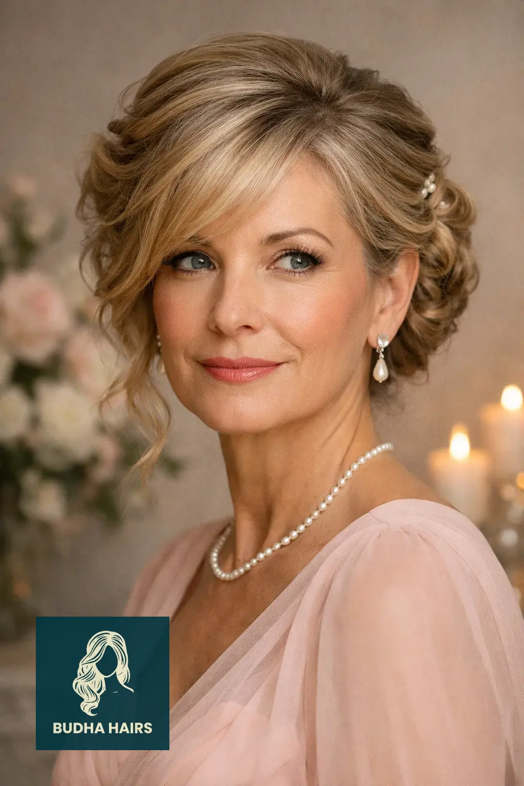 30 Best Mother of the Bride Hairstyles: 2026 Wedding Guide 19 Asymmetrical Textured Updo 1
