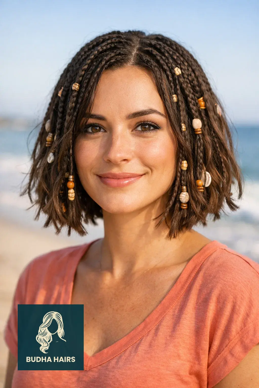 35 Stylish Boho Bob Knotless Braids for Fresh Looks 25 Beaded "Island Vibe" Boho Bob