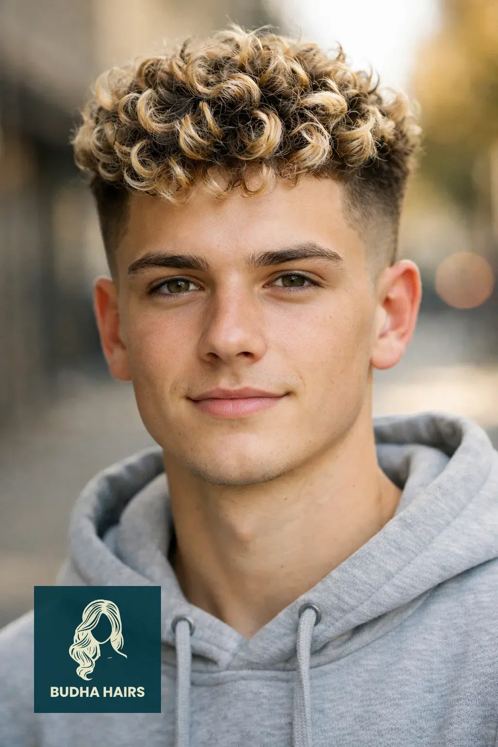 35 Cool Haircuts For Boys With Curly Hair That Show Off Texture 25 Bleached Tips with Curly Fade