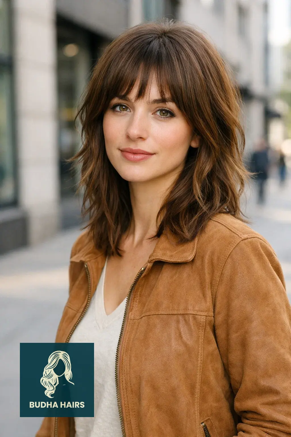 30 Best Shag Haircuts With Bangs: The Ultimate Guide to Texture 7 Blended Shag with Bottle-Neck Bangs