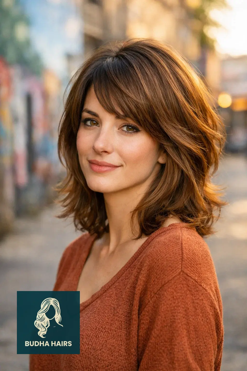 30 Perfect Side Bangs With Layers To Frame Your Face Beautifully 7 Bohemian "C" Cut with Textured Bangs