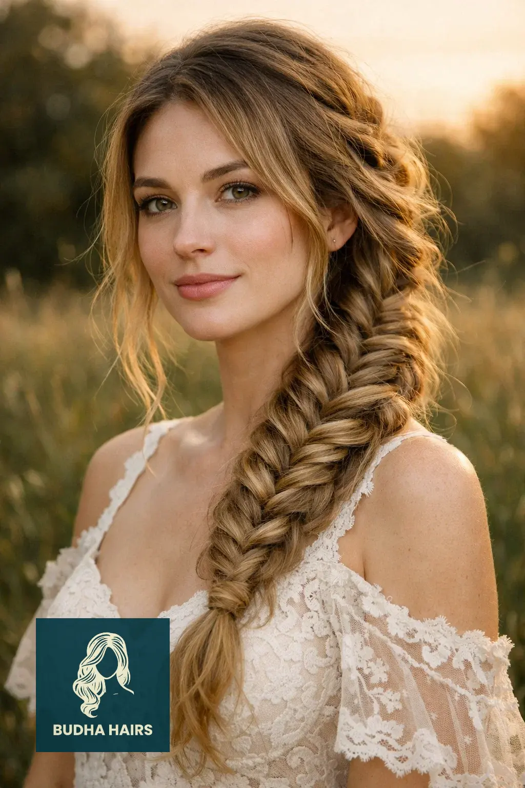 40 Best Engagement Hairstyles for a Romantic, Radiant Look 5 Bohemian Fishtail Side Braid
