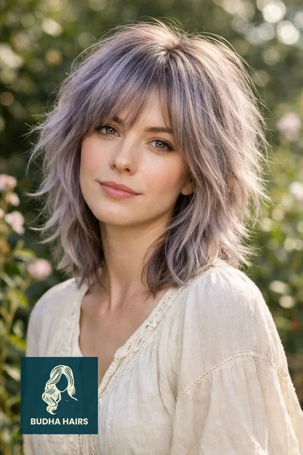 40 Best Medium Shag Haircuts: The Ultimate Guide to Texture & Volume 30 Boho Lavender Shag