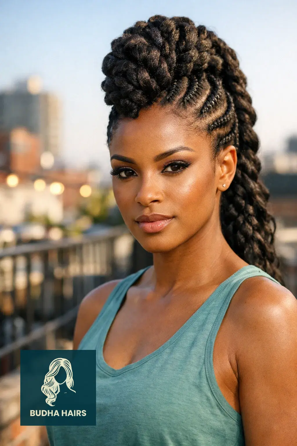 40 Best Vacation Hairstyles for Black Women: Protective & Chic 39 Braided Faux Hawk