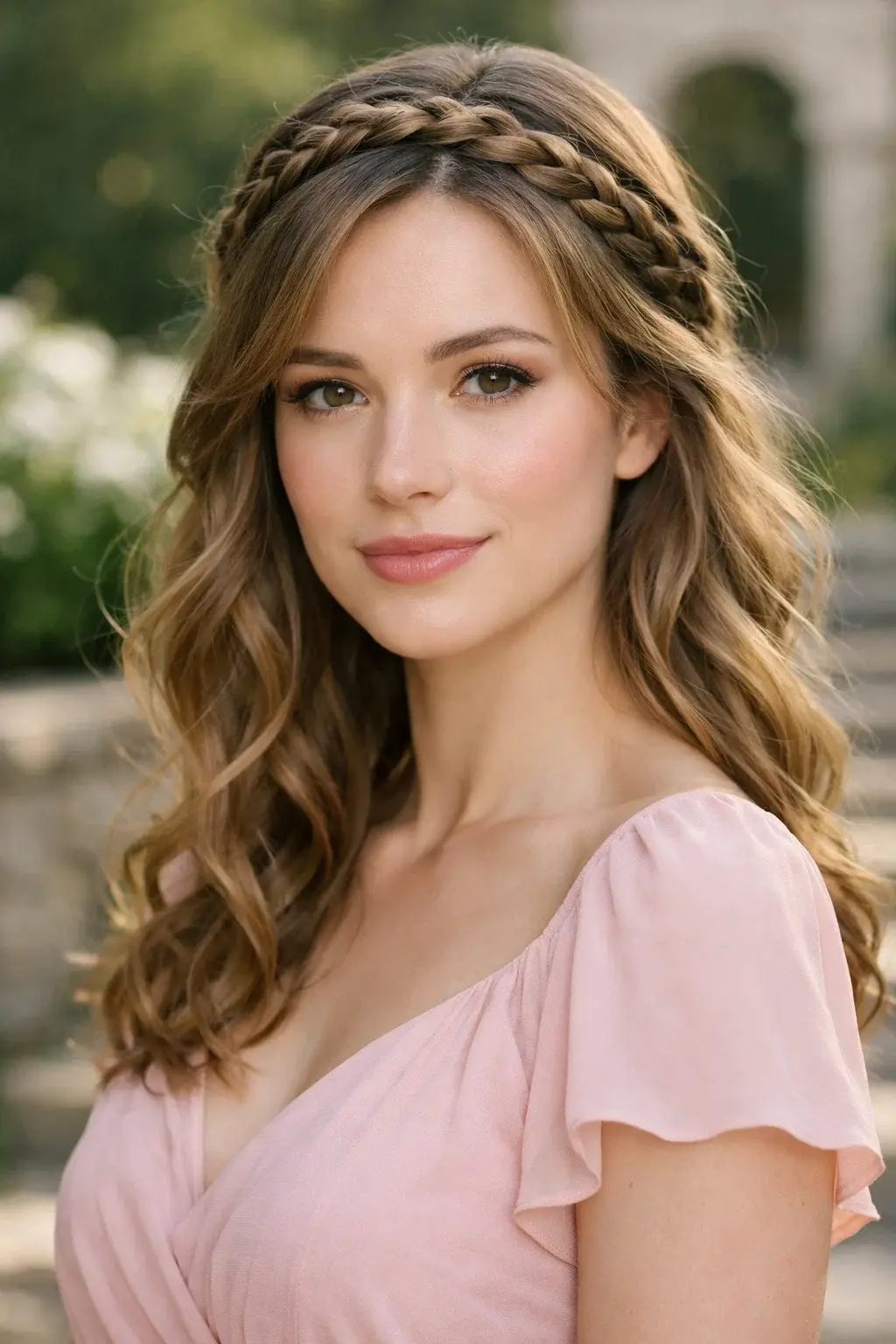 40 Best Princess Hairstyles: Majestic, Elegant & Royal Looks 37 Braided Headband with Loose Curls