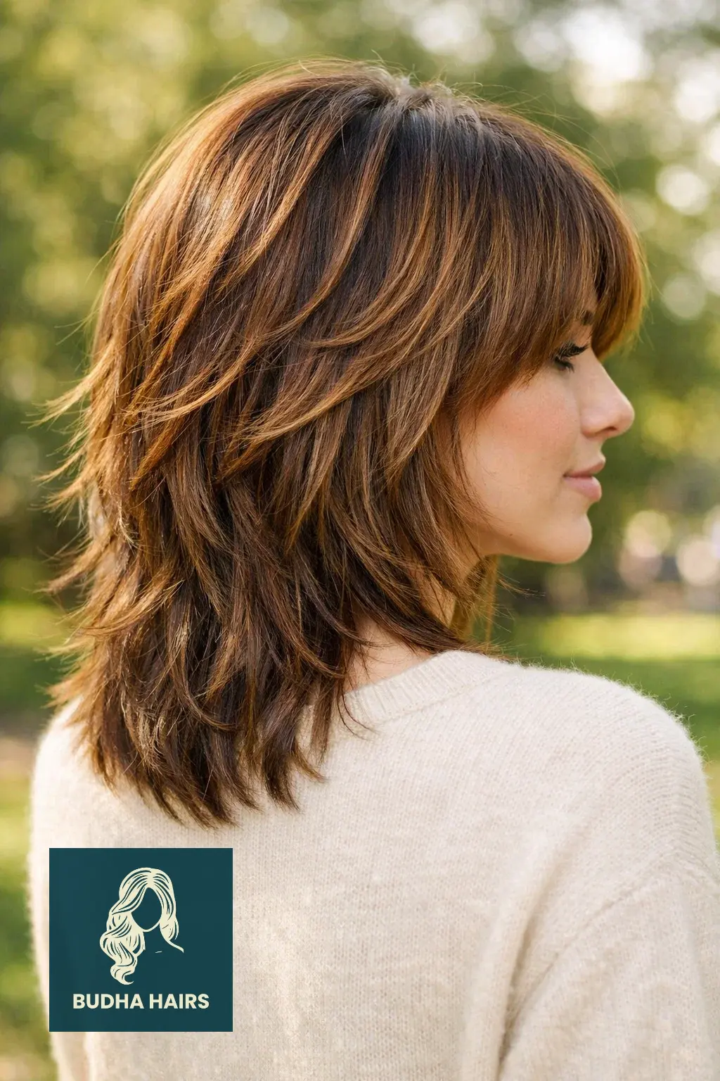 40 Best Medium Shag Haircuts: The Ultimate Guide to Texture & Volume 16 Caramel Glazed Shag
