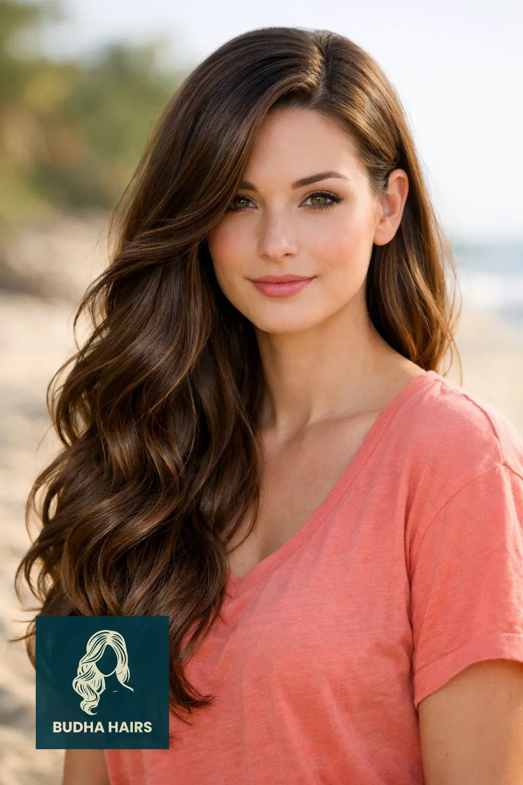 40 Oval Face Haircuts That Flatter Your Features Perfectly 28 Cascading Mermaid Waves with Deep Part