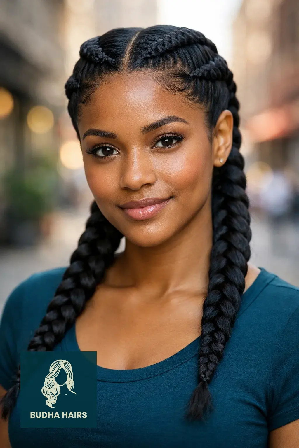 25 Cornrows Braids For Black Women To Elevate Your Everyday Style 16 Chunky Two-Braid Cornrows