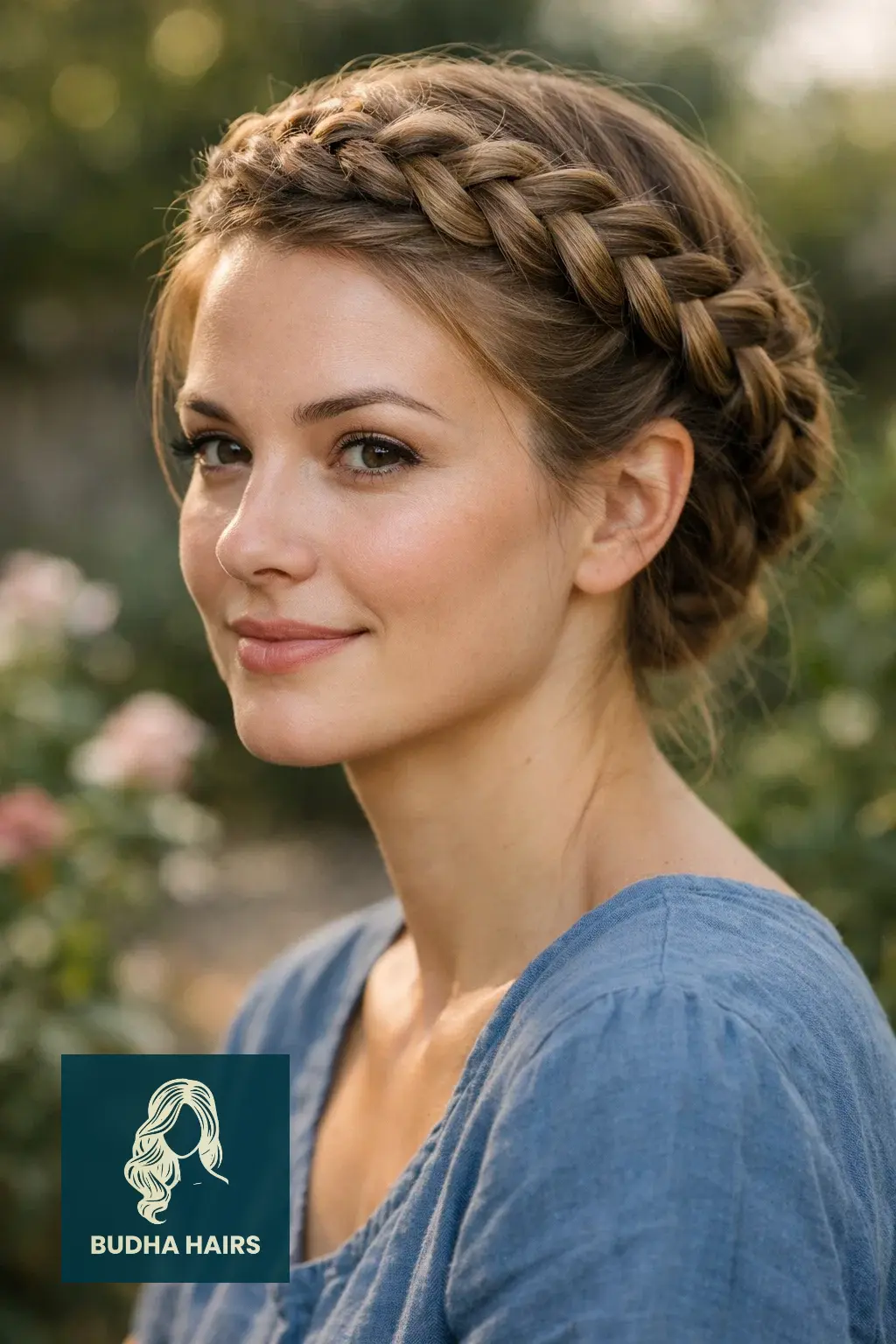 25 Best Out of Face Hairstyles for a Polished, Chic Look 2 Classic French Braided Crown