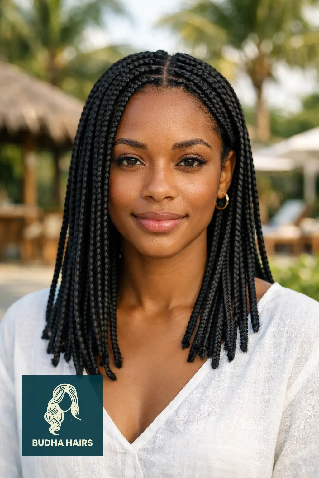 40 Best Vacation Hairstyles for Black Women: Protective & Chic 1 Classic Knotless Box Braids
