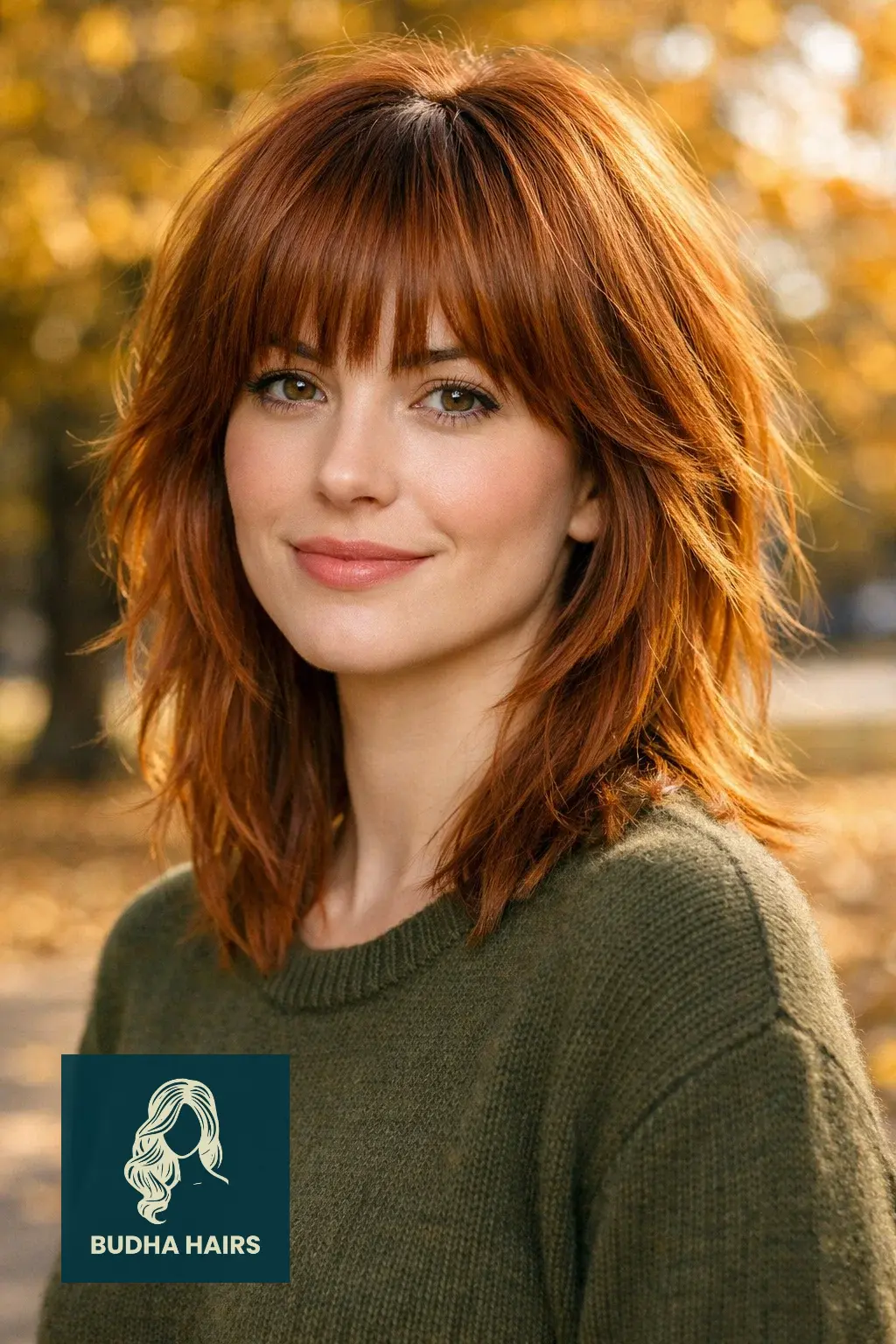 30 Best Shag Haircuts With Bangs: The Ultimate Guide to Texture 14 Copper-Glazed Shag with Heavy Bangs