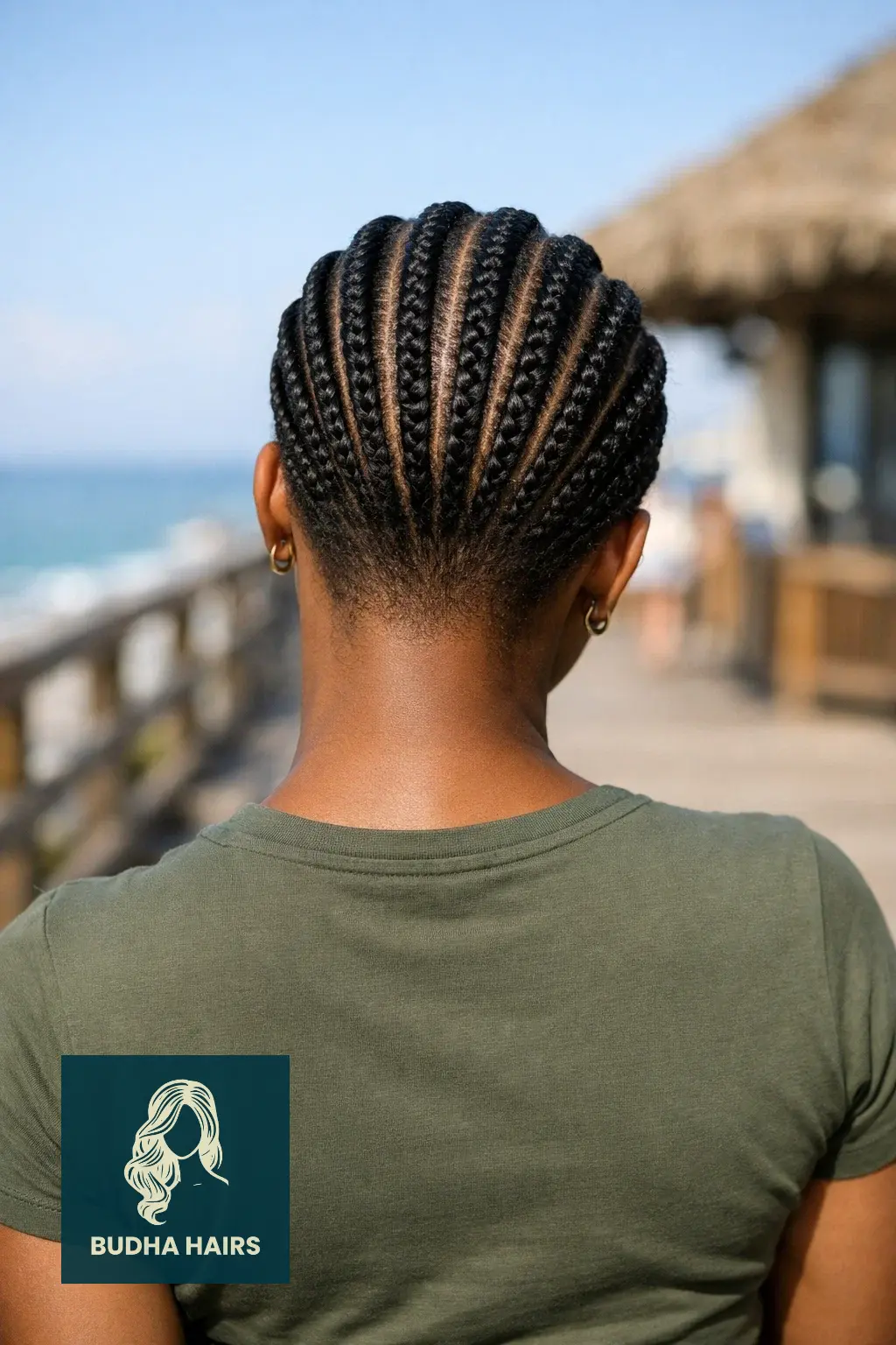 40 Best Vacation Hairstyles for Black Women: Protective & Chic 8 Cornrows with a Tapered Back