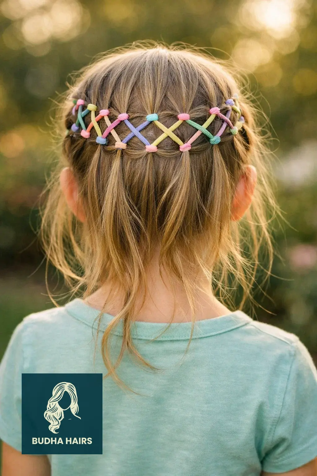 30 Best Hairstyles for Thin Hair for Kids for a Full Look 23 Criss-Cross Elastic Crown