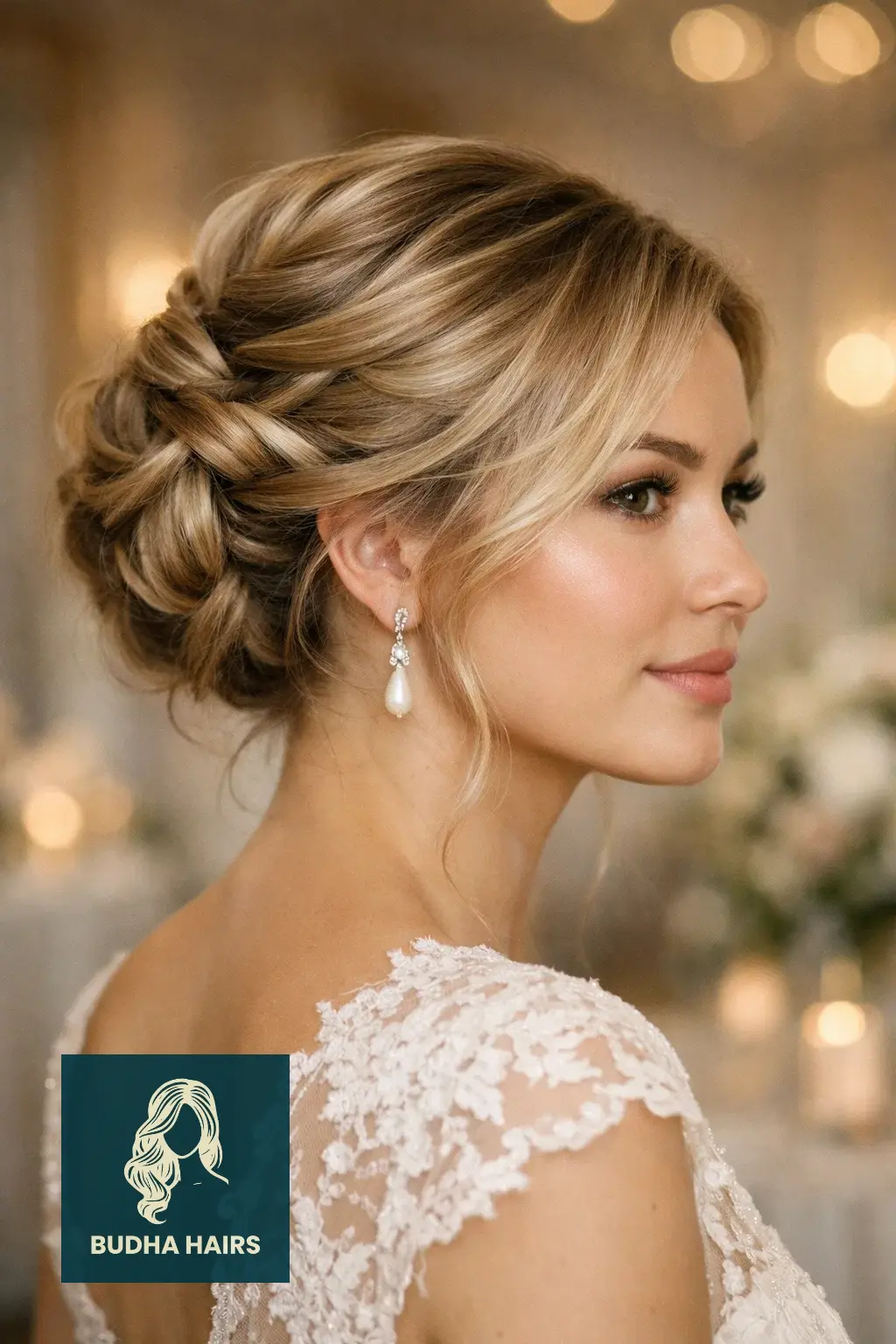 39 Best Hairstyles for Thin Hair for Wedding for a Full Look 14 Criss-Cross Twisted Updo