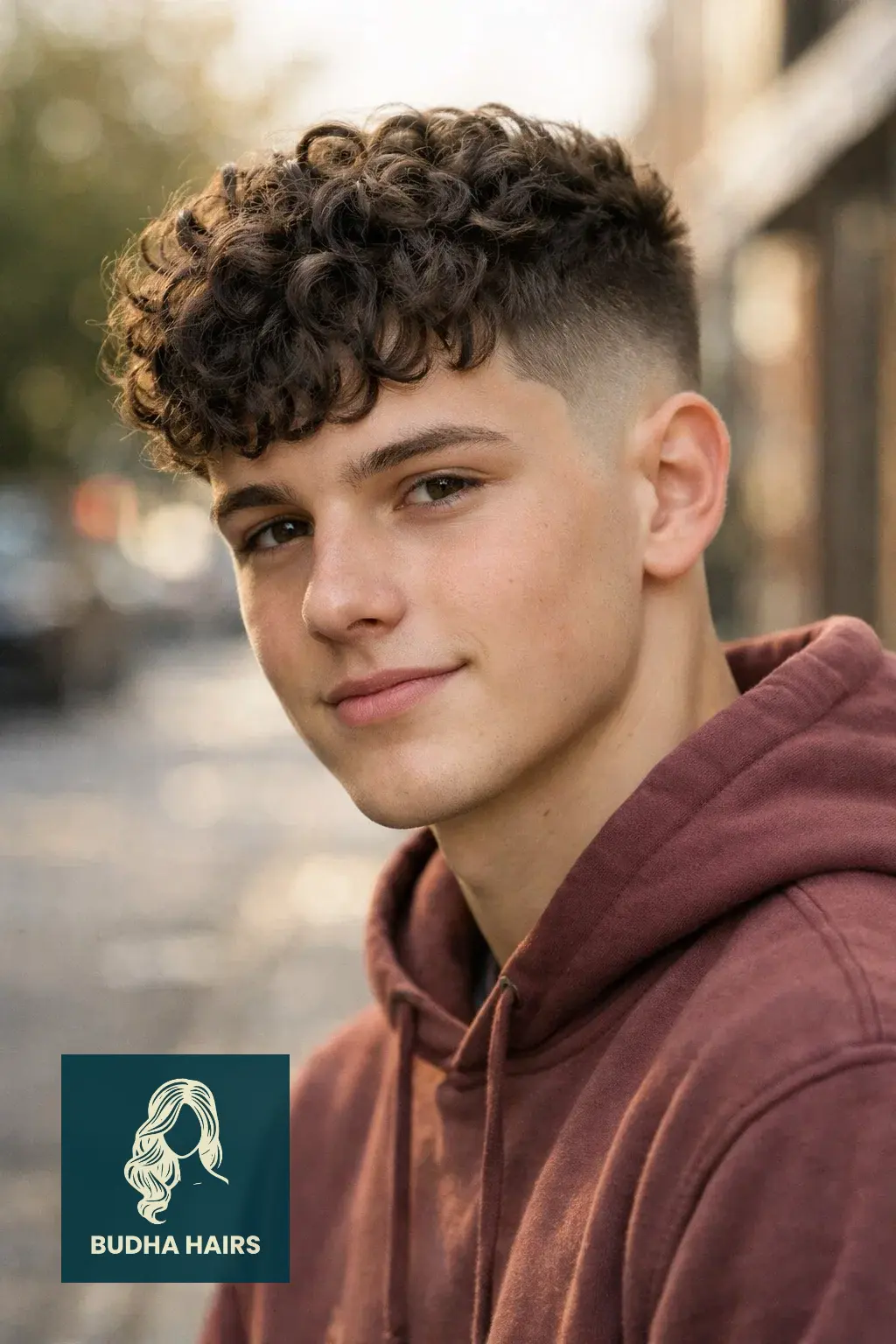 35 Cool Haircuts For Boys With Curly Hair That Show Off Texture 31 Curly Fringe with Skin Fade