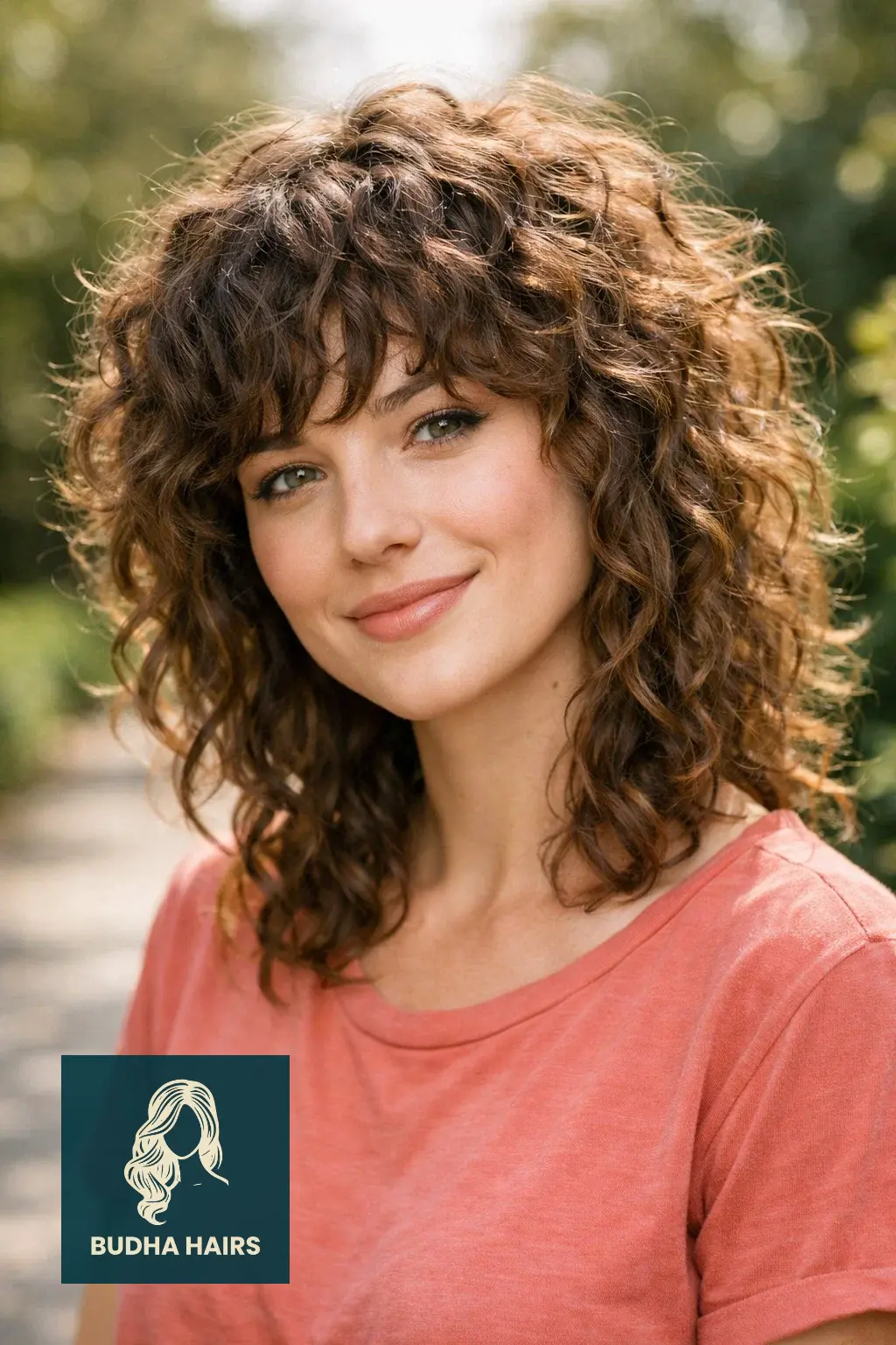 40 Flattering Side Bangs for Every Age and Occasion 36 Curly Shag Fringe with Natural Texture