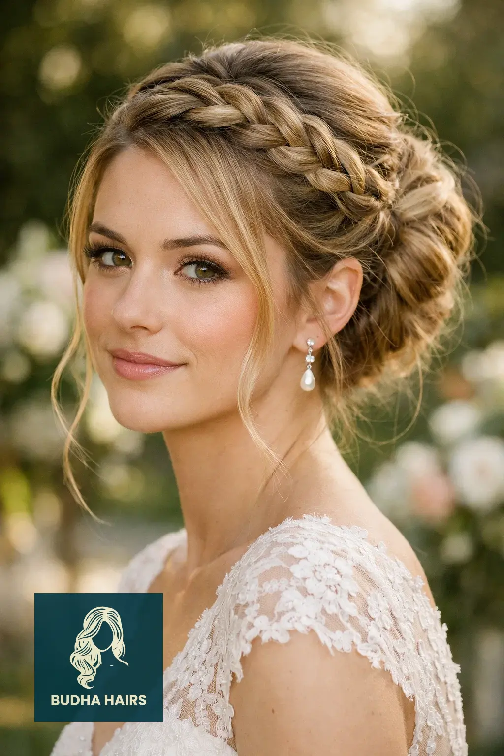 39 Best Hairstyles for Thin Hair for Wedding for a Full Look 17 Diagonal Dutch Braid Updo
