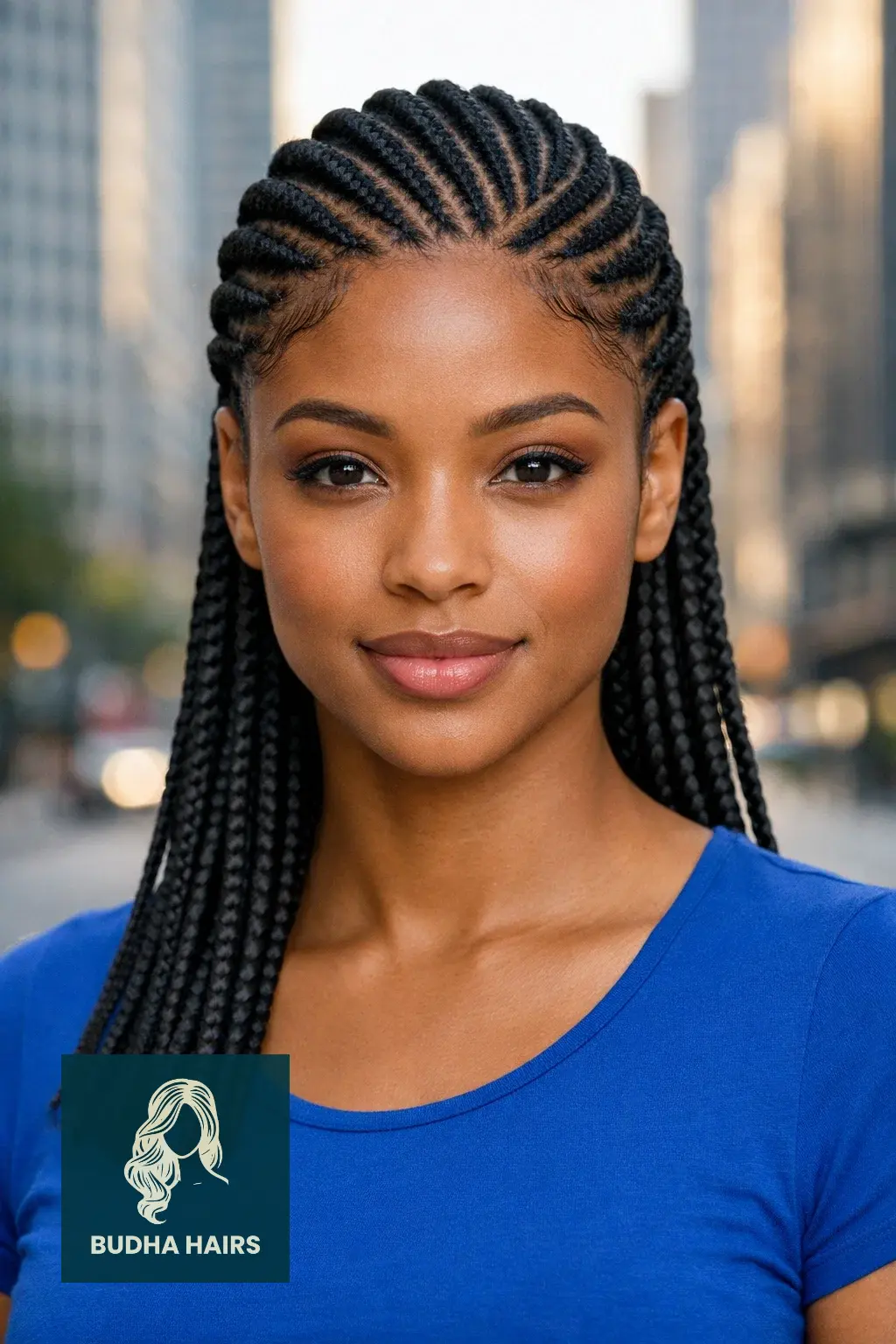 25 Cornrows Braids For Black Women To Elevate Your Everyday Style 12 Diagonal "Skyscraper" Cornrows