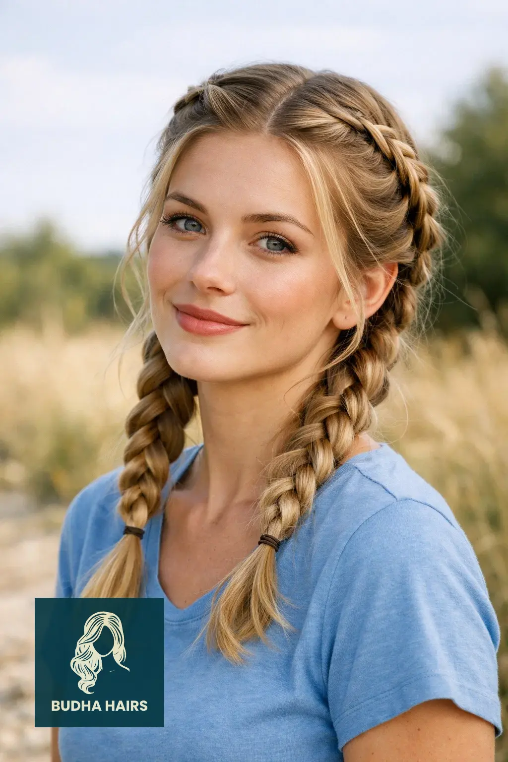 30 Best Protective Hairstyles for Thin Hair: Healthy & Chic 22 Double Dutch Braids with Loose Tension