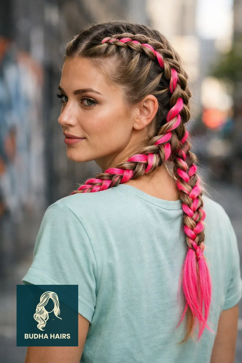 25 Best Barbie Hairstyles: Iconic, Pink & Glamorous Looks 23 Double Dutch Braids with Neon Pink Extensions