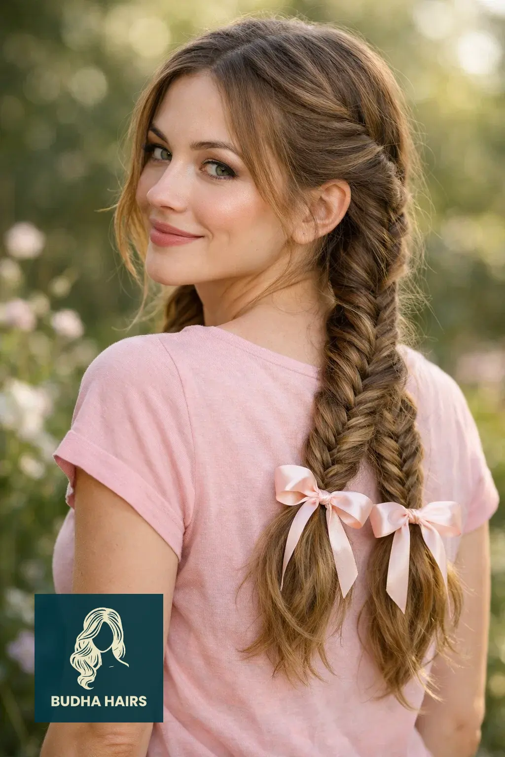 30 Best Fairy Hairstyles: Enchanting, Whimsical & Ethereal Looks 12 Double Fishtail Pigtails with Ribbons