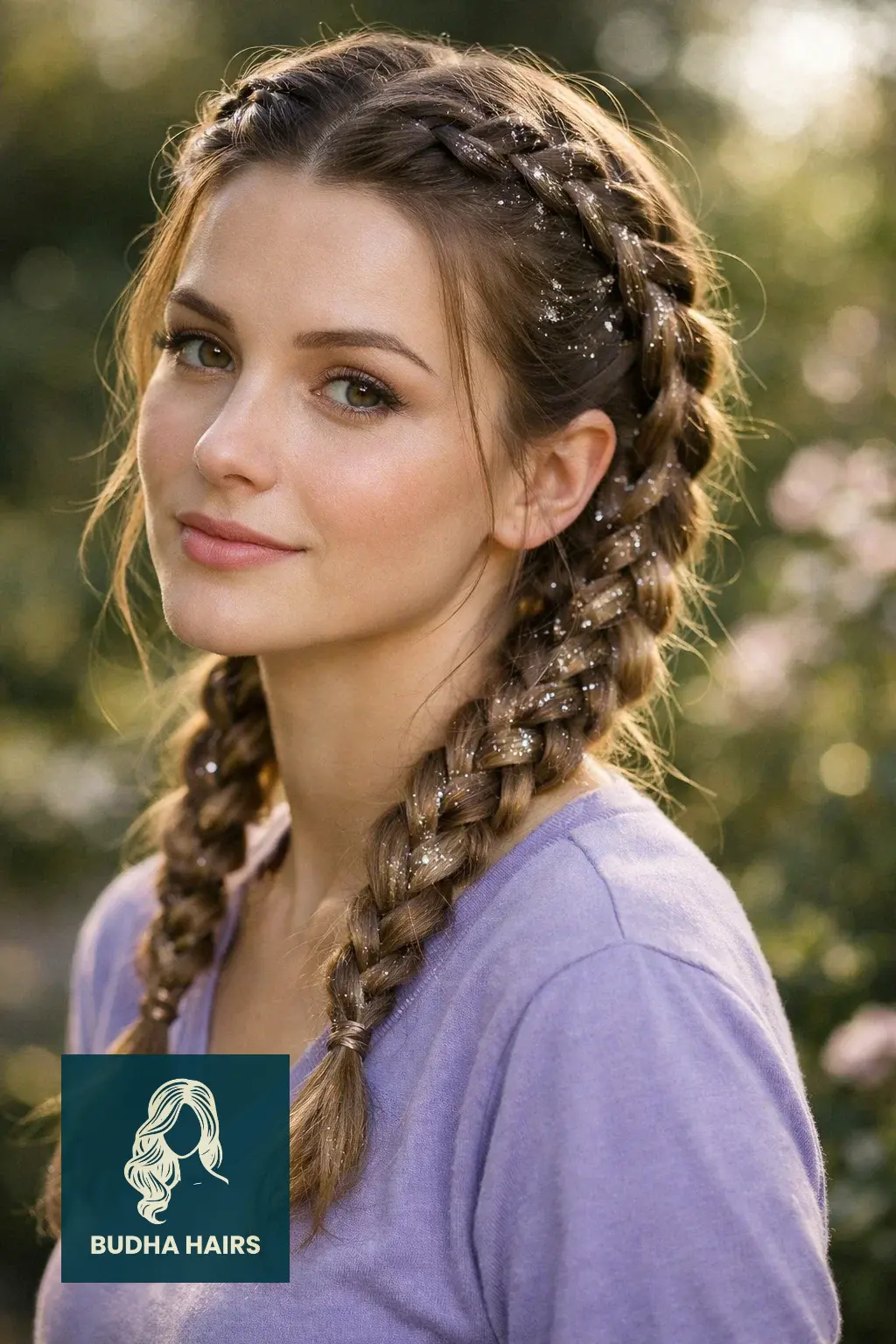 30 Best Fairy Hairstyles: Enchanting, Whimsical & Ethereal Looks 26 Double French Braids with Fairy Dust