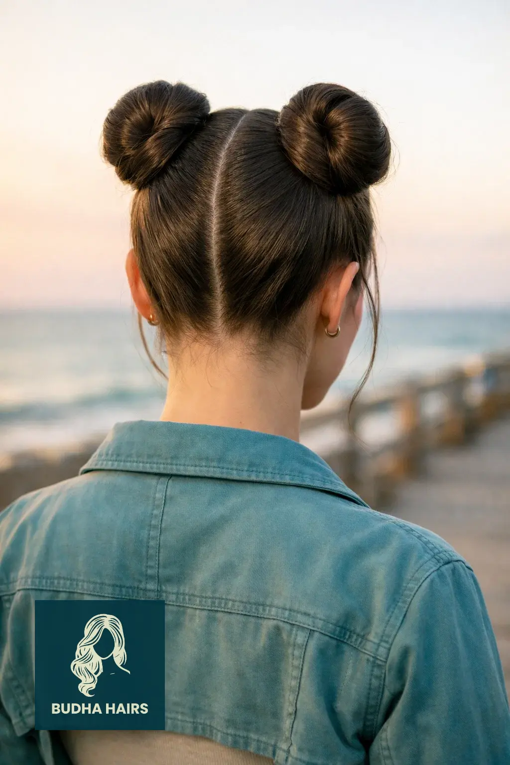 25 Best Out of Face Hairstyles for a Polished, Chic Look 7 Double Space Bun Look