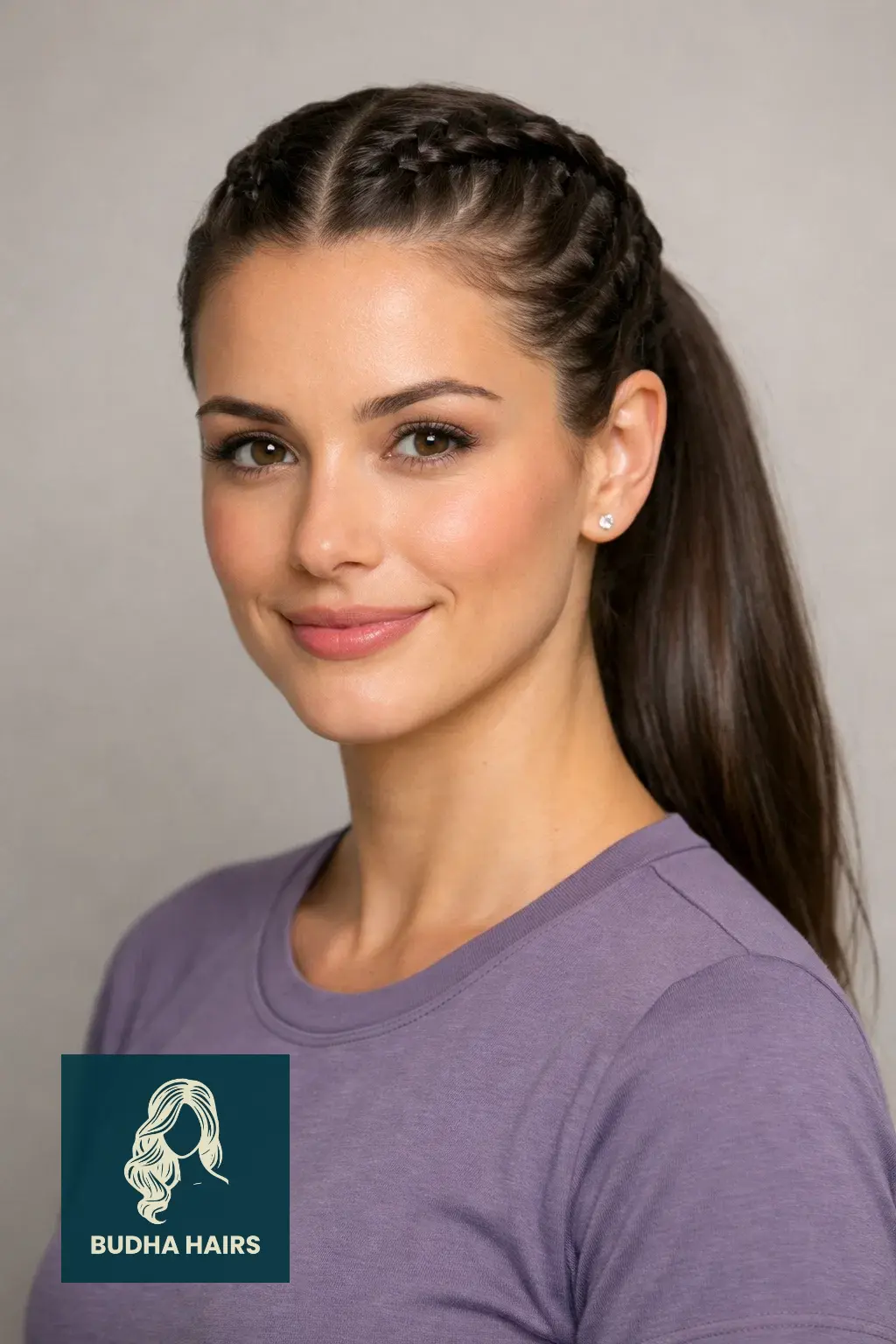 30 Best Braids with Sew In in the Back for a Glamorous Look 4 Dutch Braids with Sleek Ponytail Base