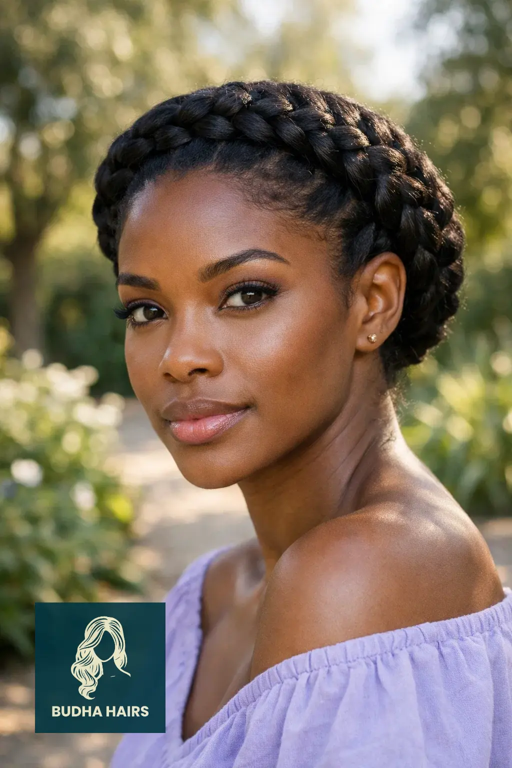 40 Best Vacation Hairstyles for Black Women: Protective & Chic 19 Elegant Crown Halo Braid