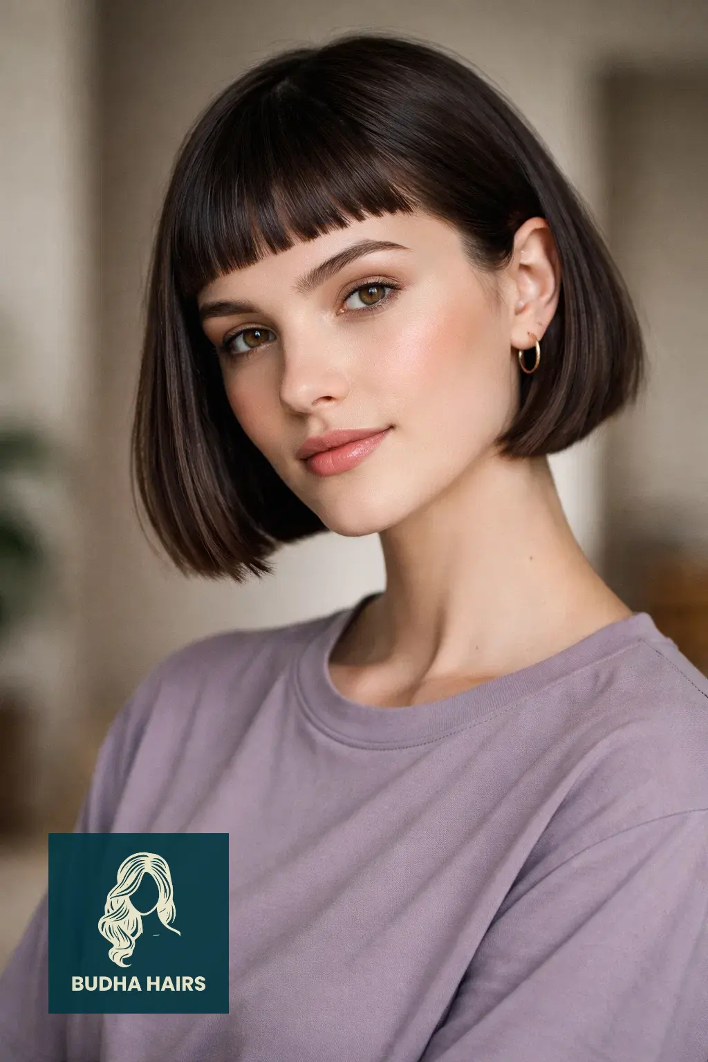 30 Ear Length Bob Hairstyles to Try When You Want a Bold Change 22 Geometric Micro-Fringe Bob