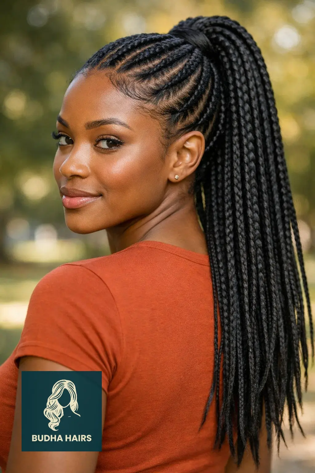 25 Cornrows Braids For Black Women To Elevate Your Everyday Style 7 Half-Up Cornrow Ponytail