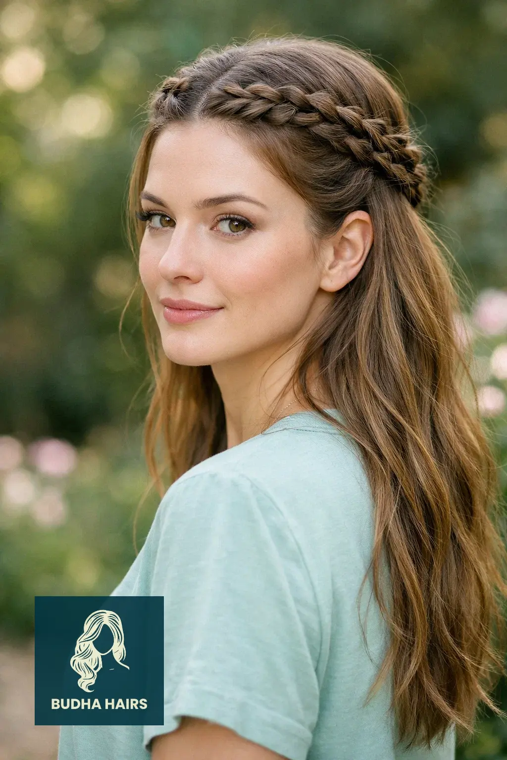 25 Best Out of Face Hairstyles for a Polished, Chic Look 21 Half-Up Crown Braids