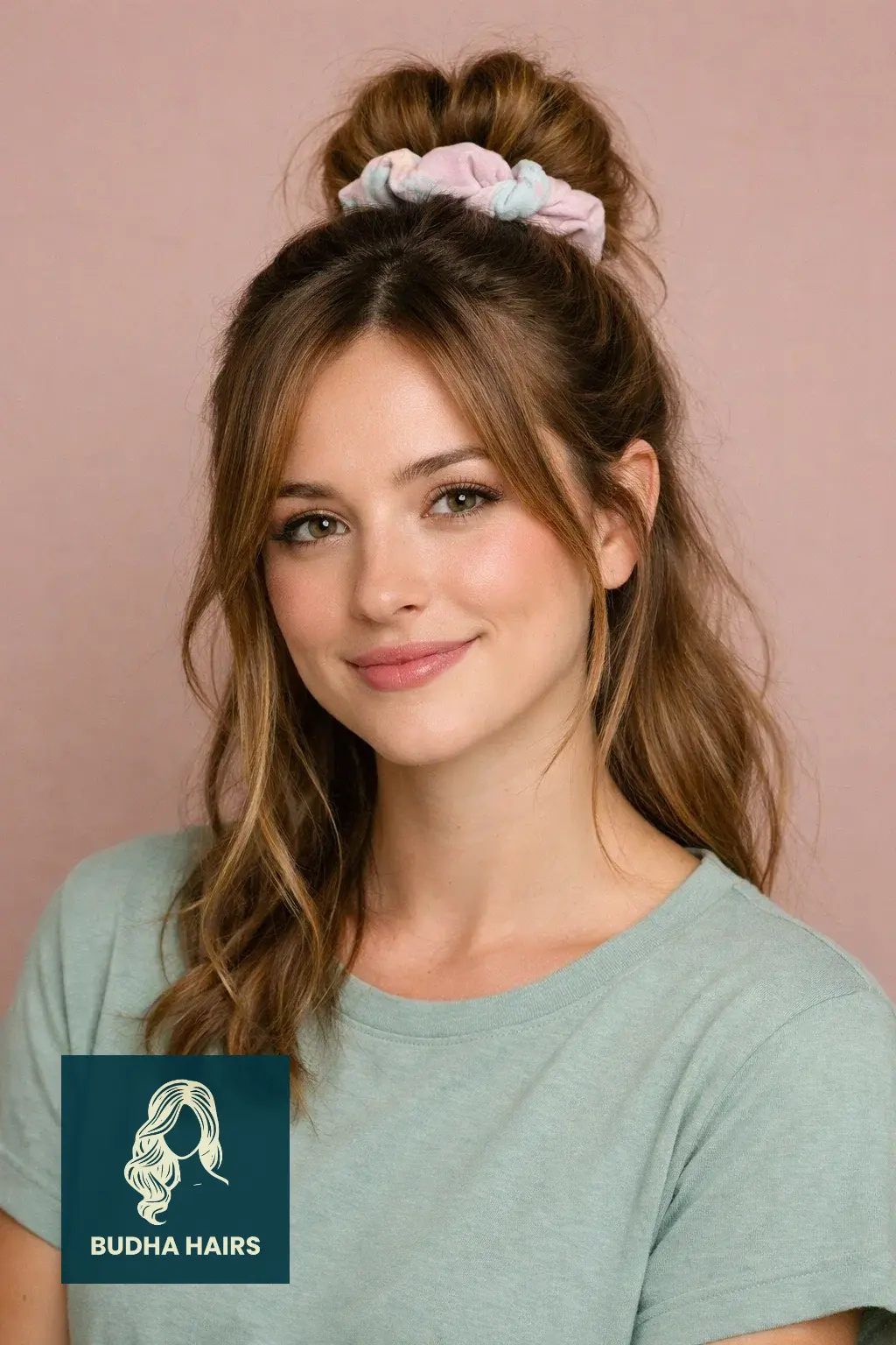 30 Cute Hairstyles: The Ultimate Guide for a Style Refresh 25 Half-Up Scrunchie Bun