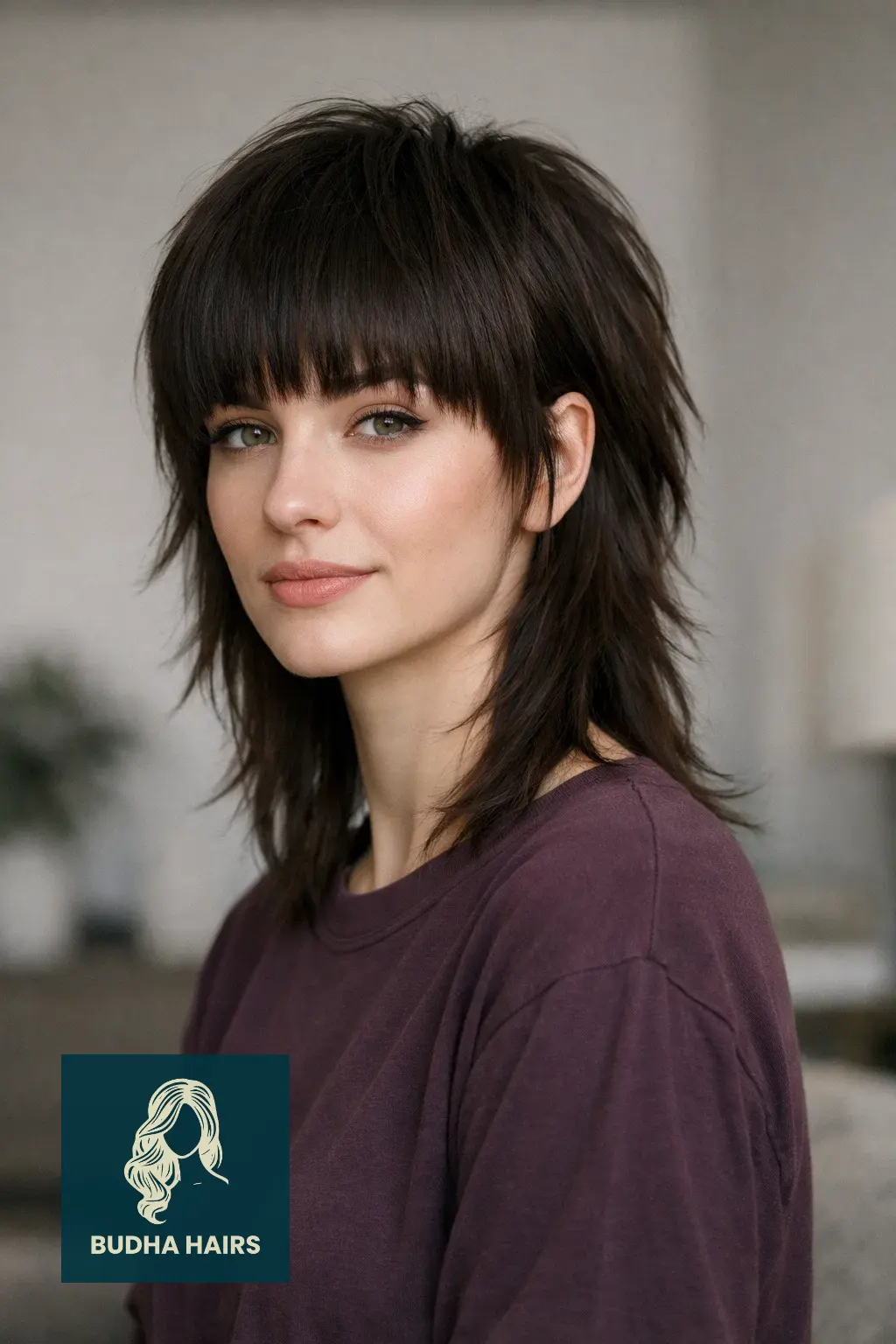 30 Realistic Shaggy Mullet Haircuts Styles for Women (2026) 24 Heavy Fringe and Tapered Sides