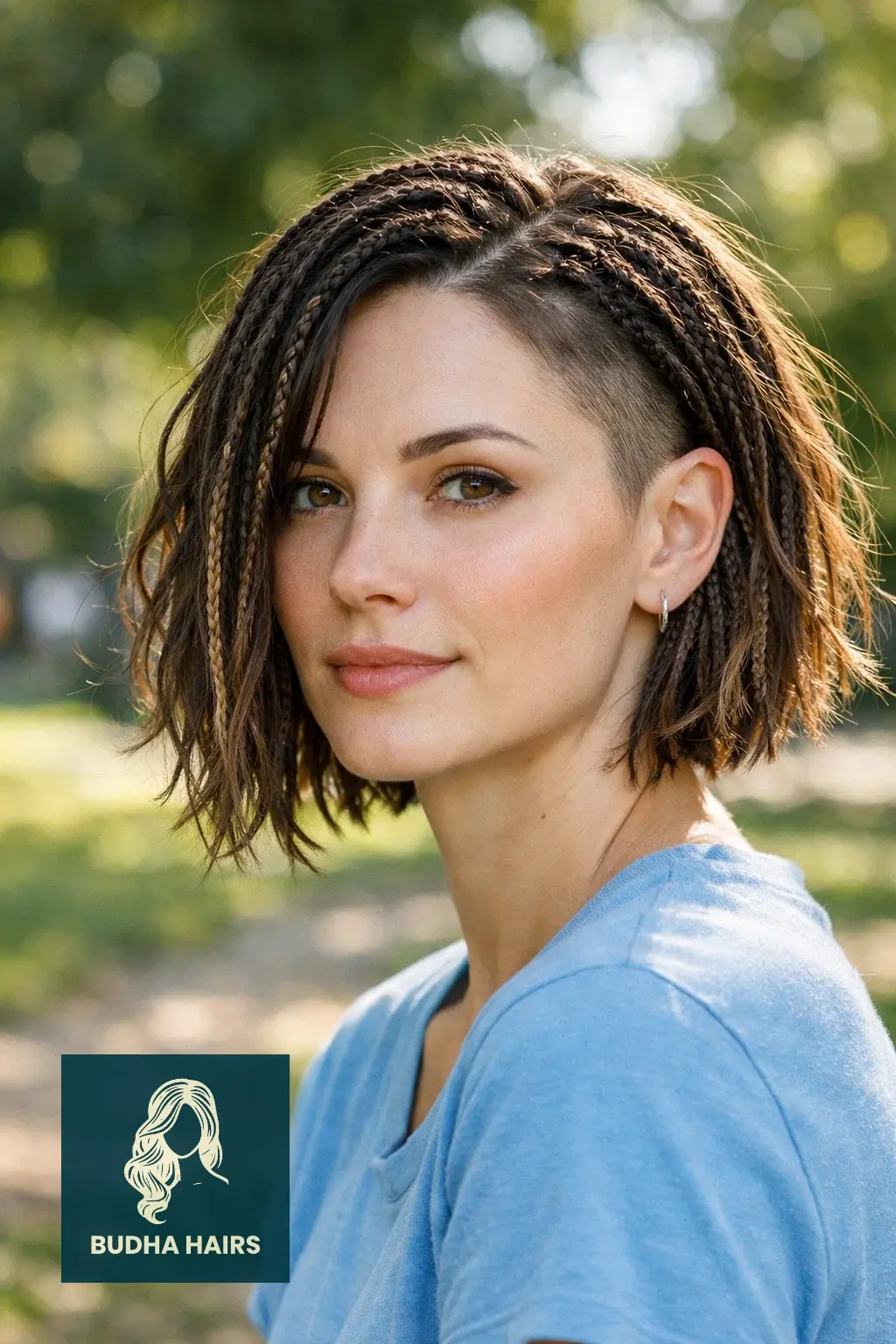 35 Stylish Boho Bob Knotless Braids for Fresh Looks 23 Hidden Undercut for Maximum Airflow