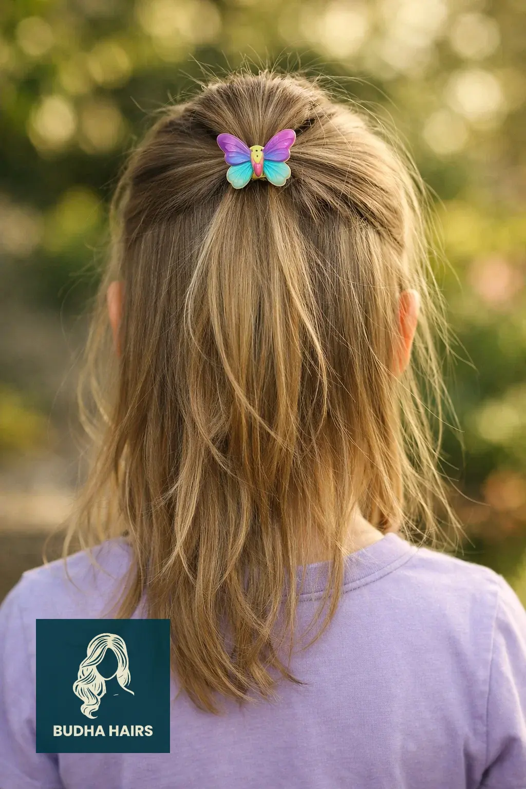 30 Best Hairstyles for Thin Hair for Kids for a Full Look 20 High Butterfly Clip Style