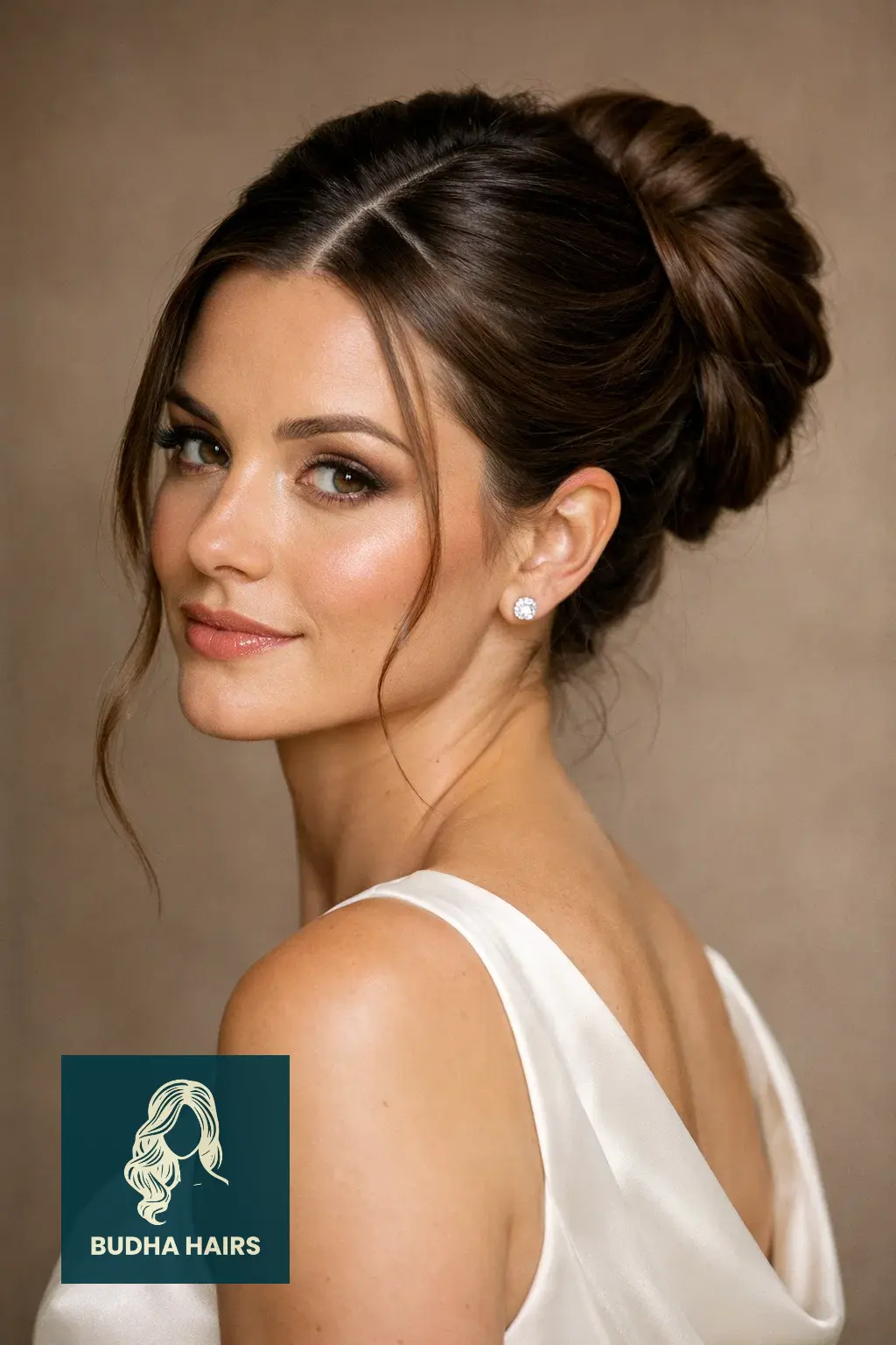 39 Best Hairstyles for Thin Hair for Wedding for a Full Look 25 High-Contrast "Diamond" Parted Bun