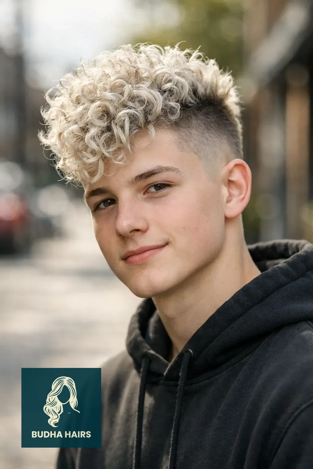 35 Cool Haircuts For Boys With Curly Hair That Show Off Texture 35 High-Contrast Platinum Curly Mohawk