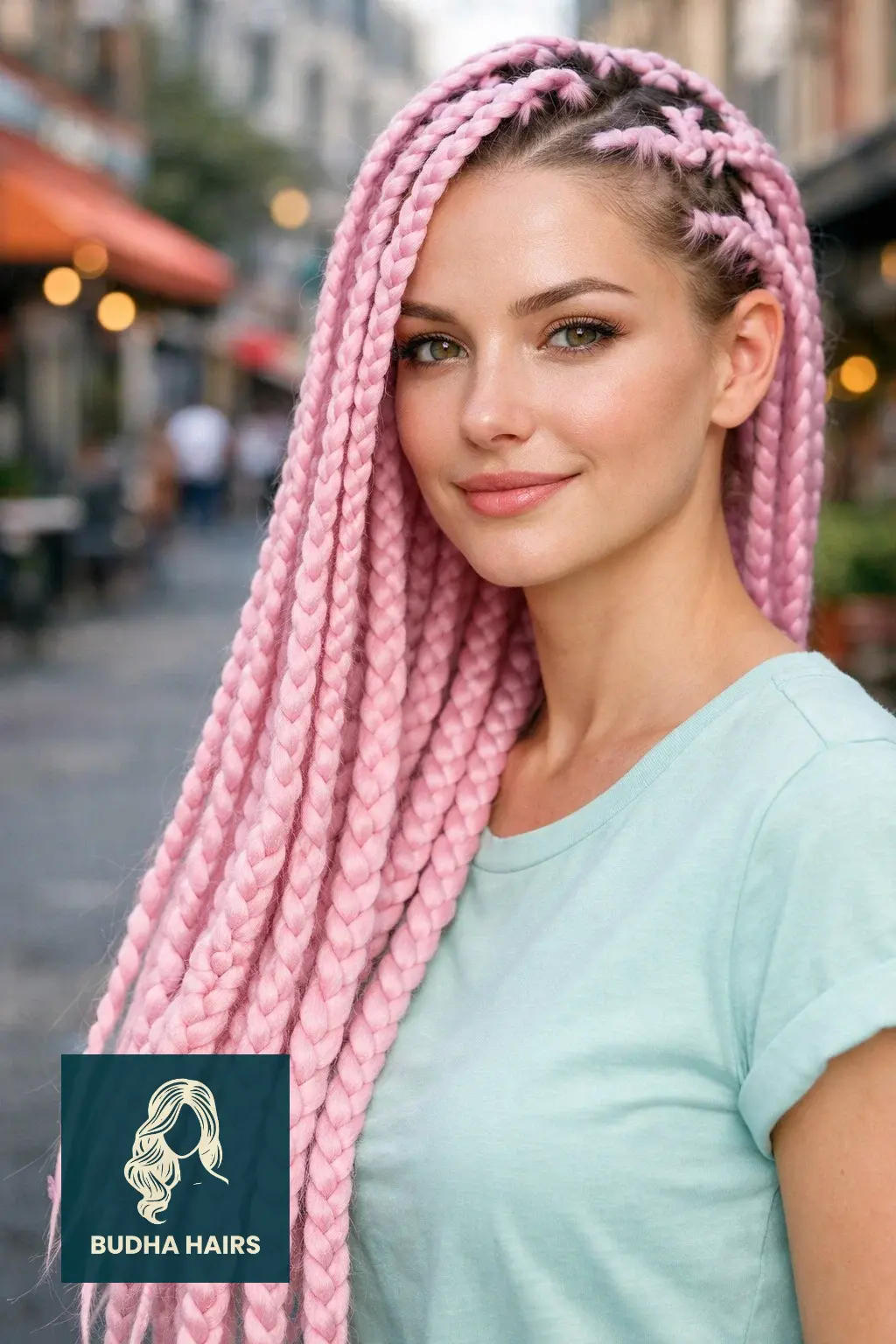 25 Best Barbie Hairstyles: Iconic, Pink & Glamorous Looks 10 Jumbo Box Braids in Pastel Pink