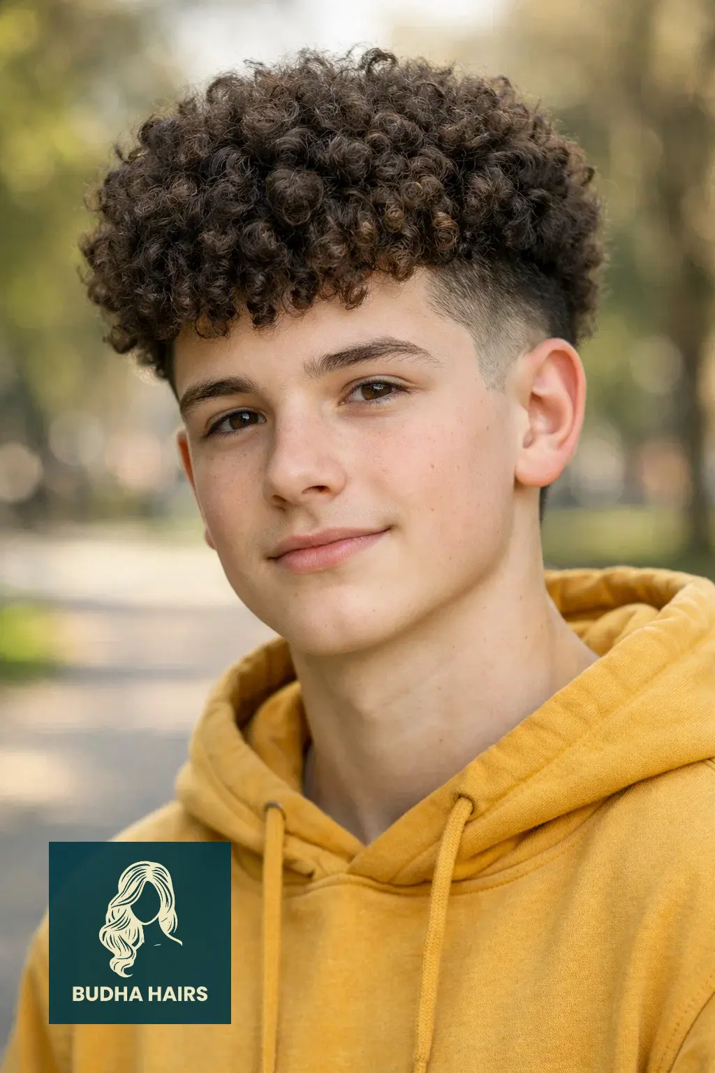 35 Cool Haircuts For Boys With Curly Hair That Show Off Texture 19 Layered Afro-Textured Fade