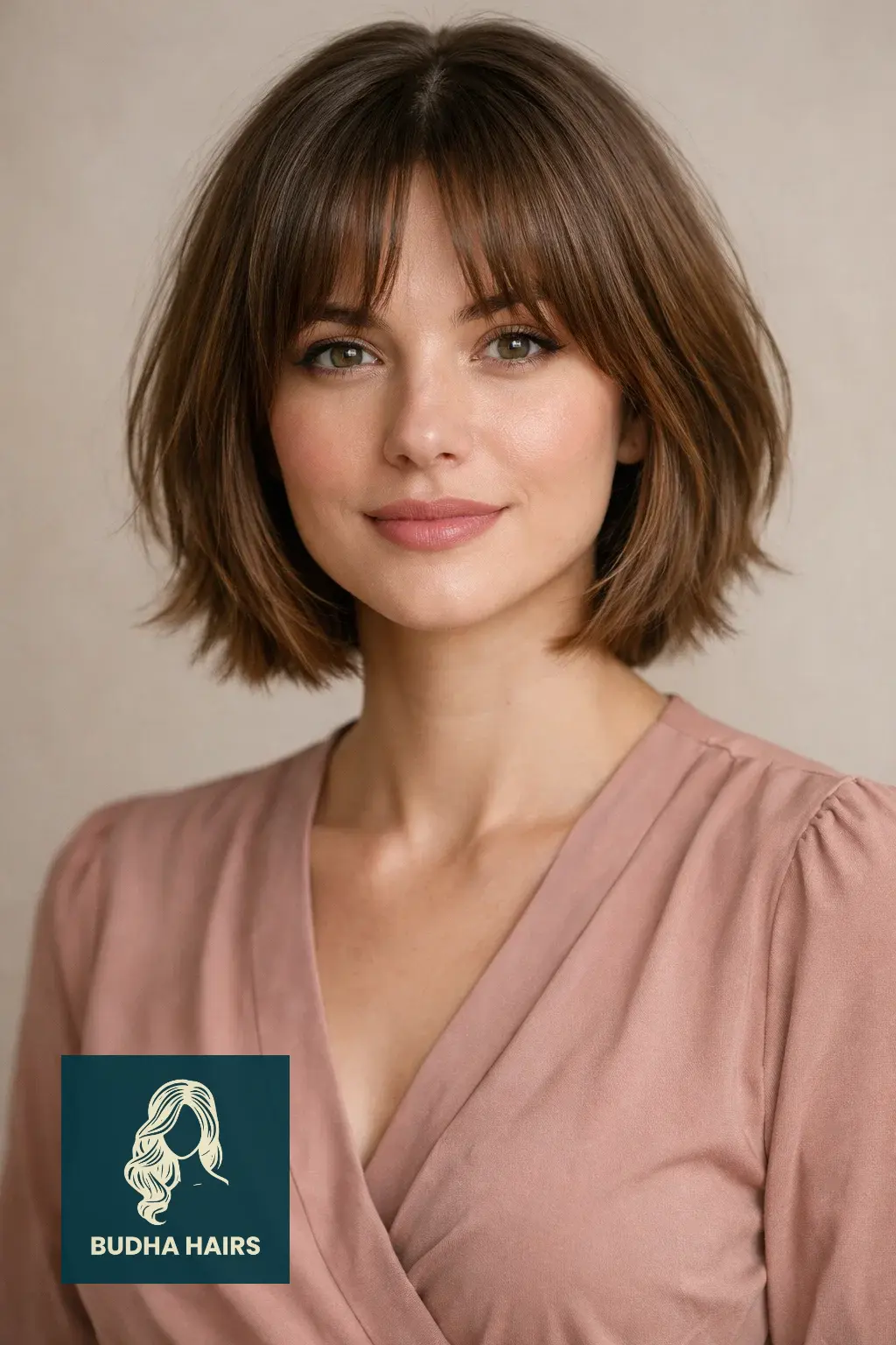 40 French Bob Haircuts For Women To Inspire Your Next Chic Makeover 8 Layered French Bob with Curtain Bangs