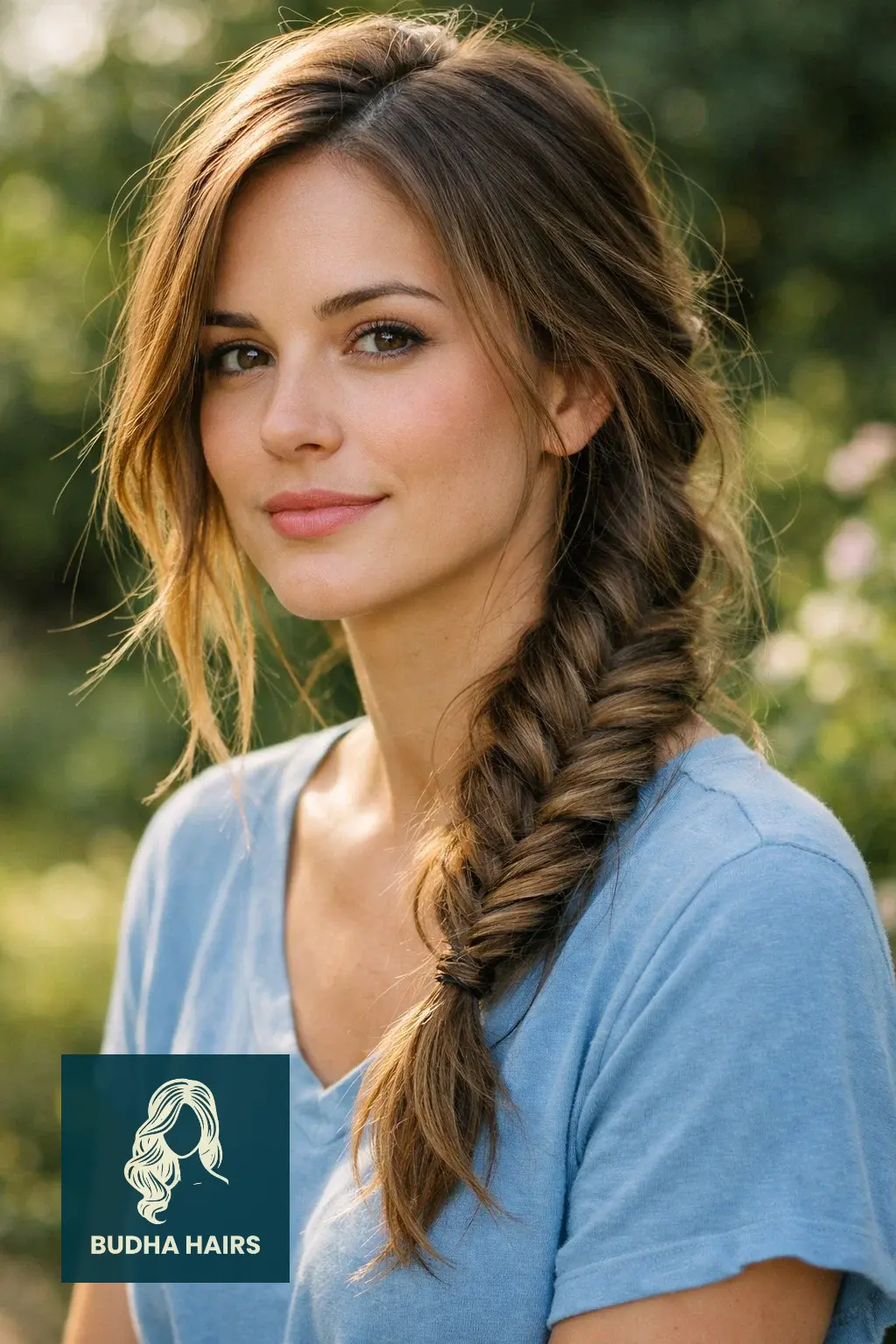 30 Best Cute Hairstyles for Medium Hair for a Sharp, Chic Look 17 Loose Side Fishtail Braid for Texture