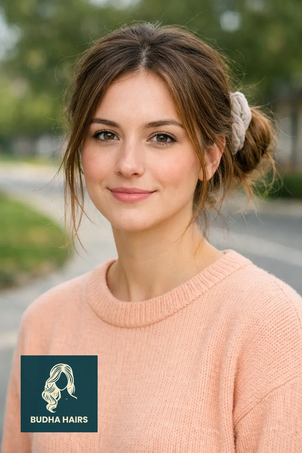 30 Best Hairstyles for School: Fast and Easy Looks for Students 4 Low Messy Bun with a Scrunchie