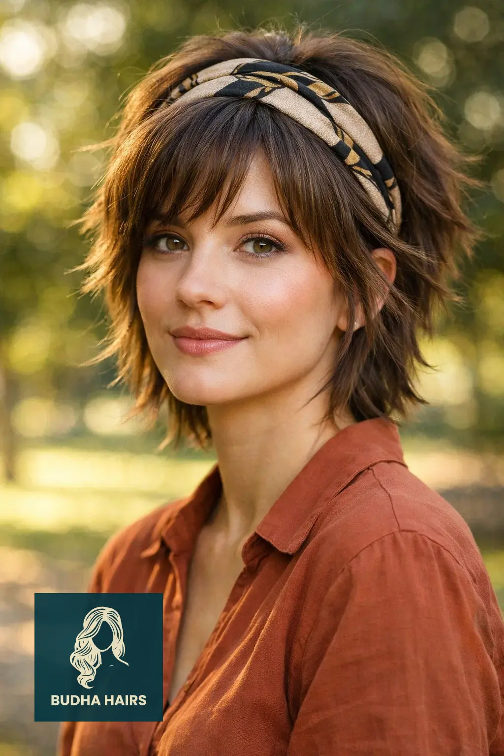 40 Best Formal Hairstyles for Short Hair: Elegant & Chic 14 Messy Textured Shag with a Headband