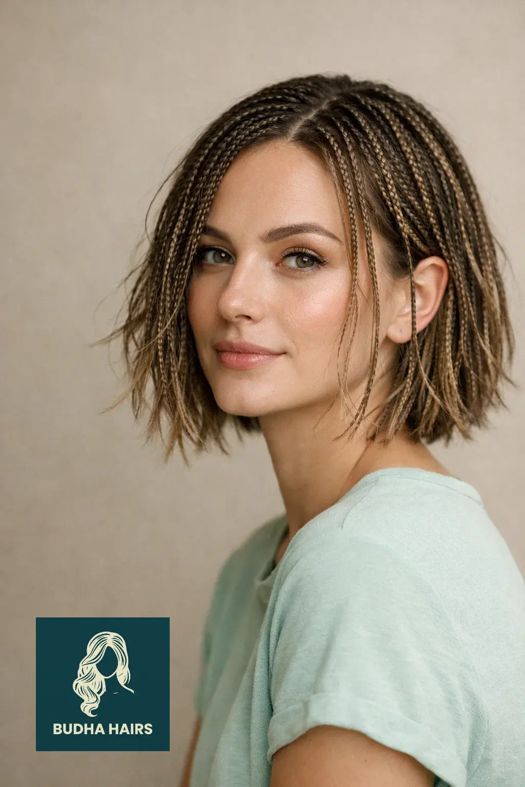 35 Stylish Boho Bob Knotless Braids for Fresh Looks 19 "Mini-Micro" Bob for Ultra-Realism