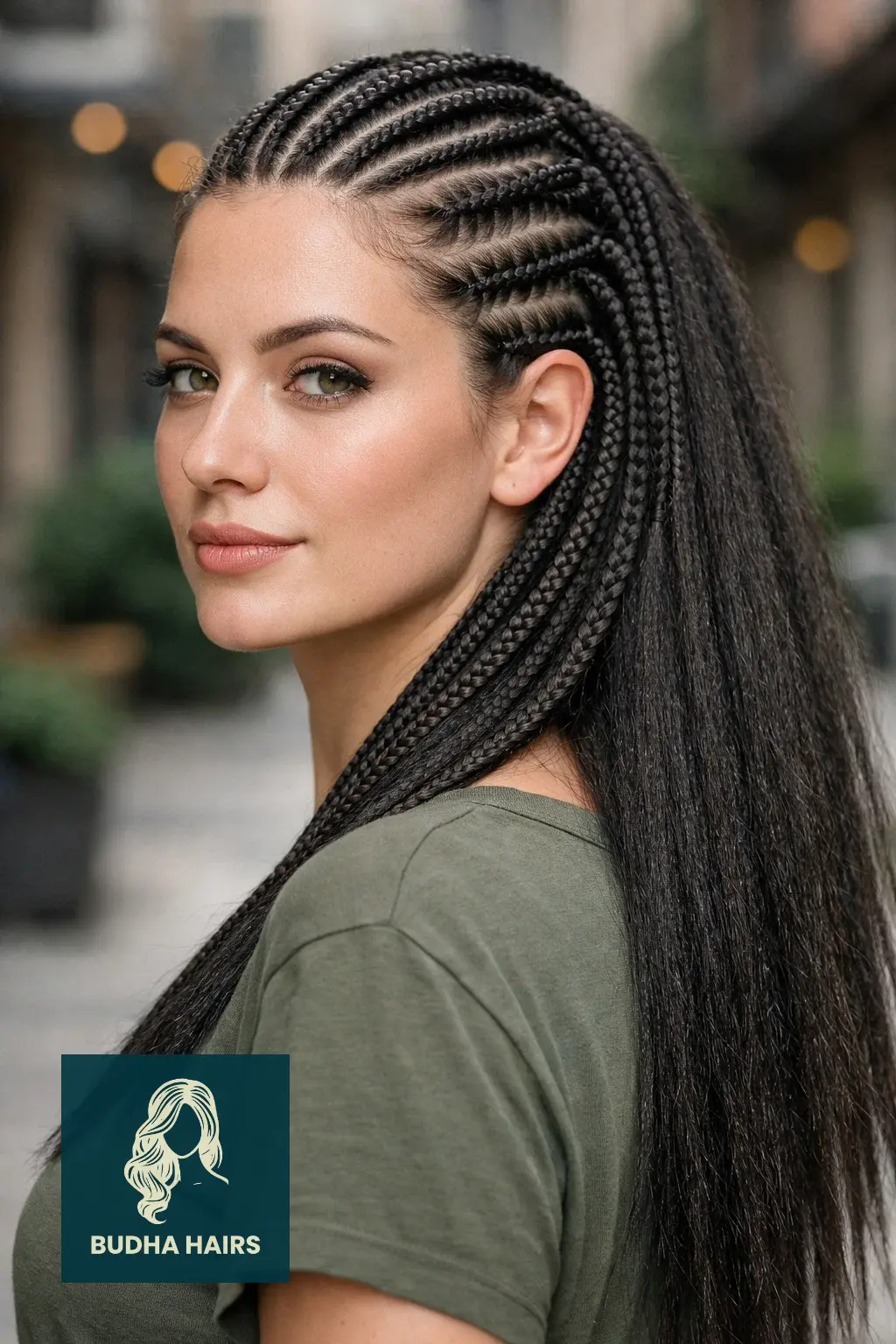 30 Best Braids with Sew In in the Back for a Glamorous Look 29 Mixed-Width Cornrows with Kinky Straight